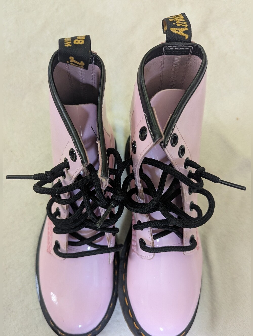 Dr. Martens Air Wair 1460 Pink Patent Leather Boots AW004 Size 6L - Picture 3 of 11